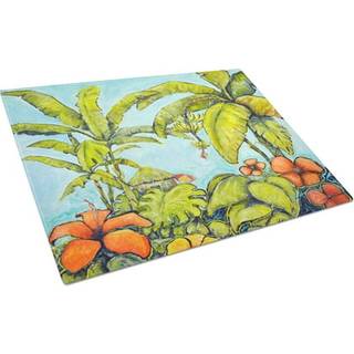 Caroline's Treasures MW1268LCB Banana Cabana Glass Cutting Board Stor dekorativt tempereret glas Køkkenskæring og serveringsplade Stor i stor stø