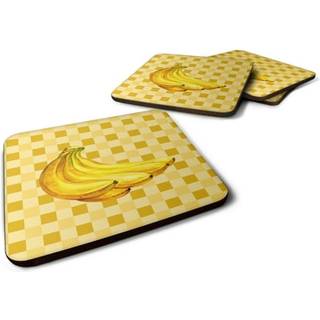 """" Caroline's Treasures Banana Bunch på Basketweave Dekorative Coasters 3.5 multicolor """"