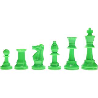 Vi spil farver lyse plastik staunton turnering skak stykker med 3,75 tommer. Konge - halv skak s?t skakstykker kun neongr?n