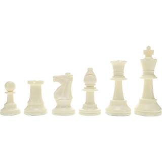 Vi spil farver lyse plastik staunton turnering skak stykker med 3,75 tommer. Konge - halv skak s?t skakstykker kun hvidt