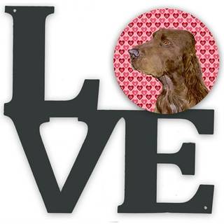 """" Caroline's Treasures Field Spaniel Hearts Valentinsdag Portr?t Metal Artwork Love Wall-Decor multicolor """"