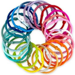 Ryan & Rose Jesus Armb?nd - Cross Silikone Armb?nd (Kaleidoskop (25 Pack) Large)