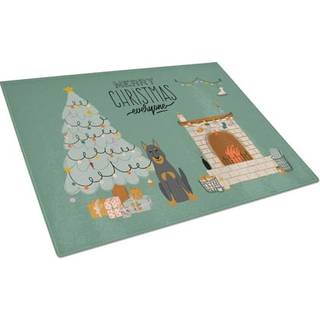 Caroline's Treasures CK7643LCB Beauce Shepherd Dog Christmas Jul Alle glasskærebord stort dekorativt tempereret glas køkkenskæring og serveringsp