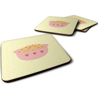 """" Caroline's Treasures cookie dej på gule dekorative coasters 3.5 flerfarvet """"