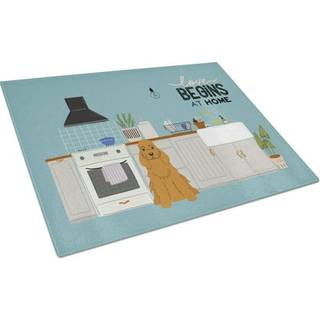 Caroline's Treasures CK7799LCB Red Cocker Spaniel Kitchen Scene Glass Cutting Board Stor dekorativt tempereret glas Køkkenskæring og serveringspl