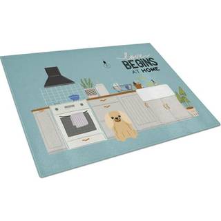 Caroline's Treasures CK7808LCB Fawn Sable Pekingese Kitchen Scene Glass Cutting Board Stor dekorativt tempereret glas Køkkenskæring og serverings