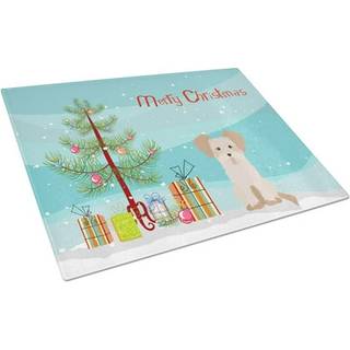 Caroline's Treasures CK3889LCB Morkie #3 Christmas Tree Glass Cutting Board Stor dekorativt tempereret glas Køkkenskæring og serveringsplade Stor