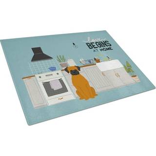 Caroline's Treasures CK7819LCB Fawn Boxer Kitchen Scene Glass Cutting Board Stor dekorativt tempereret glas Køkkenskæring og serveringsplads Stor