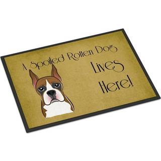 """" Caroline's Treasures BB1471Mat Boxer forkælet hundeliv her indendørs eller udendørs mat 18 x 27 """" ""Multicolor"" ""