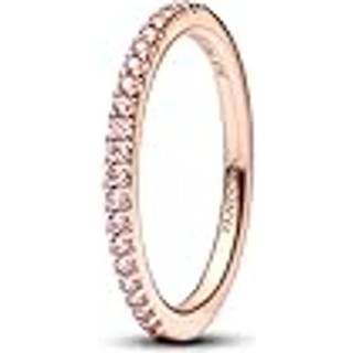 Pandora 182999C01 Damen-Ring Funkelndes Pink Band Roségoldfarben