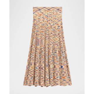 Zimmermann Wylie Flared Knit crochet cotton maxi skirt - white - S