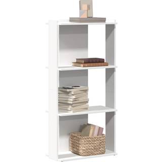 Bogreol 3 Hylder Konstrueret Træ - Hvid / 60 x 30 x 120 cm