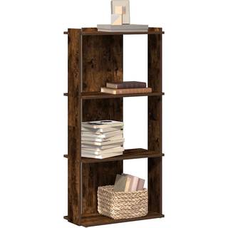 Bogreol 3 Hylder Konstrueret Træ - Røget eg / 60 x 30 x 120 cm