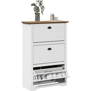 Skoreol Bodo 80X35X118 Cm - Hvid og brun