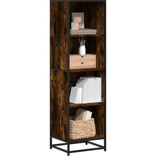 bogreol 40x35x139 cm konstrueret træ røget egetræ