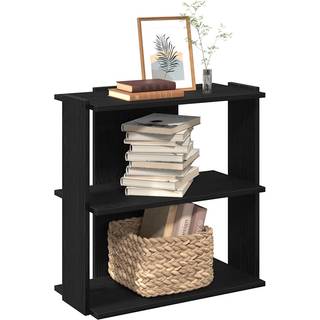 Bogreol 3 Hylder Konstrueret Træ - Sort / 60 x 30 x 80 cm