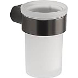 Hefe Piren tandkrus til væg i gunmetal og matteret glas