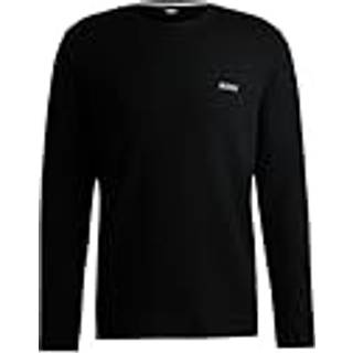 Pyjamas-T-shirt i bomuldsblanding med broderet logo