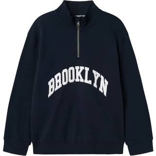 Name It Dark Sapphire Brooklyn Halv Lynlås Sweatshirt