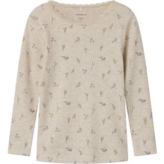 NAME IT Dabua langærmet bluse - peyote melange