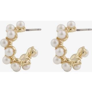 SNÖ of Sweden Mayfair Pearl Irregular Oval Earring Gold/White