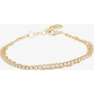 SNÖ of Sweden Mayfair Stone Double Bracelet Gold/Clear