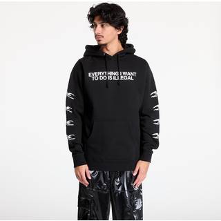 Sweatshirt PLEASURES Illegal Hoodie Black S - Black - S