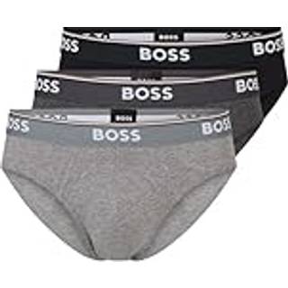BOSS 3pak briefs i lysegrå, mørkegrå & sort til herre