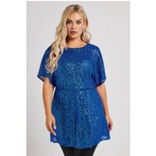 Yours Curve Yours Curve London Pailletter Peplum Top