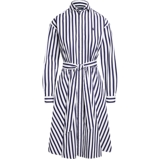 Polo Ralph Lauren Striped cotton midi shirt dress - blue - XXXS
