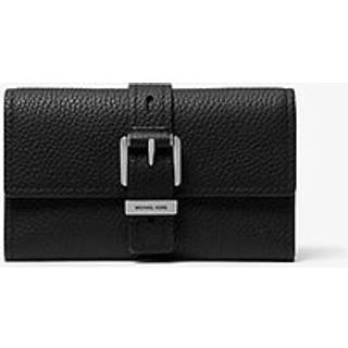 MK Nolita Medium Pebbled Leather Tri-Fold Wallet - Black - Michael Kors - ONE SIZE