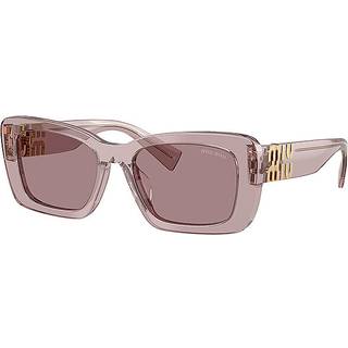 Miu Miu MU07YS 12W20I 53 Solbriller Kvinder Purple - Transparent Mauve Purple - 53mm