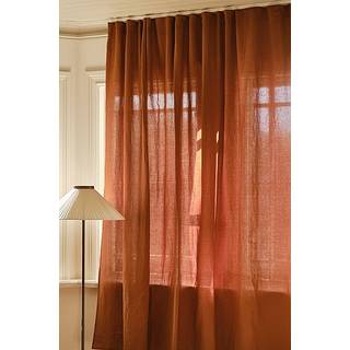 LINA gardin hørblanding 1 længde ekstra bred - Brun