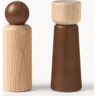 Salt- & Peberkværn Anis i Asketræ, sæt á 2