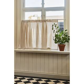 LINA Café-gardin hørblanding - Beige