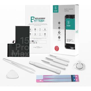 SiGN Komplett Kit för Batteribyte - iPhone 15 Pro Max