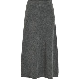VILA dame nederdel VIKENYA - Dark grey melange - XS