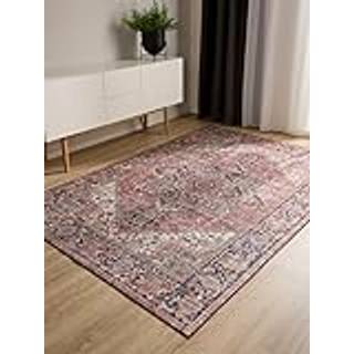 ATLAS Flerfarvet Beige Vaskbart Tæppe - Rektangulær / 160x230 cm / Flerfarvet