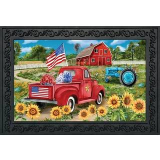Briarwood Lane Land of the Free Summer Doormat Patriotic Indoor Outdoor 30 """" X 18 """"