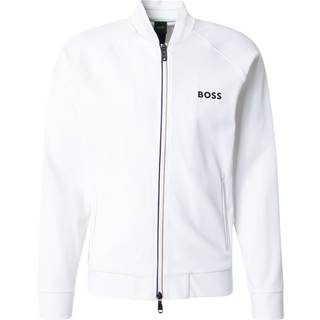 Sweatshirt med logo og regular fit i gabardine med stræk