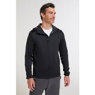 Mens Charcoal Man Active Check Quilted Zip Through Hoodie