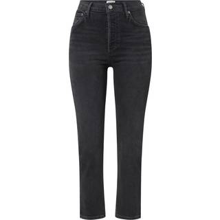 Agolde Riley high-rise cropped slim jeans - black - XL