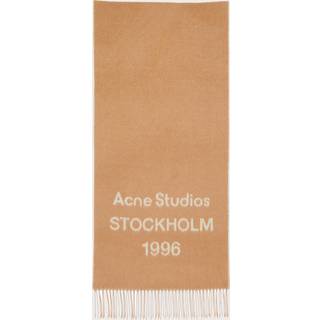 Logo Jacquard Scarf Camel/Ecru