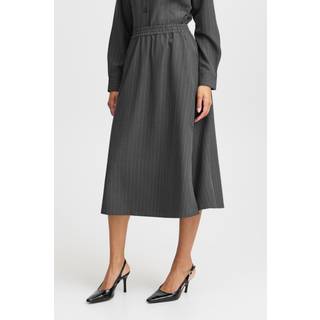 B.YOUNG dame nederdel BYMIDDE - Dark Grey Mel. Pinstripe Mix - 44