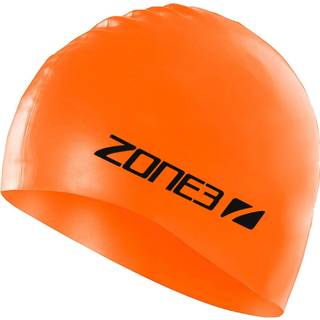 Zone3 Silicone Swim Cap Hi-vis Orange, OneSize