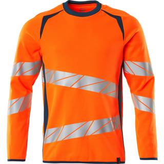 MASCOT ACCELERATE SAFE sweatshirt, hi-vis orange/mørk petroleum - XS