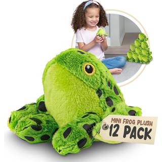 Forest & Twelfth Mini Green Frog Plush Toys 12 Pk Frog Fyldt dyreleget?j fyldt fr? til piger og drenge Frog Plushie Figurer til fest favoriserer
