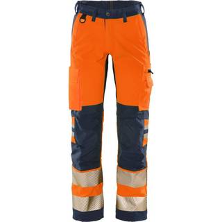 Fristads 130164 Hi Vis Bukser kl.2, Flexforce / Arbejdsbukser Hi-Vis Orange/Marine C60