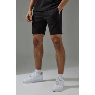 Mens Black Man Active Pro Fleece Slim Fit 5inch Shorts