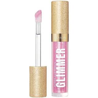 REVLON Super Lustrous Glimmer Gloss Ikke-klæbende læbgloss med plantebaseret glitter, højglans, fugt tilførsel, Lyserød Prisma 002, 0,13 oz